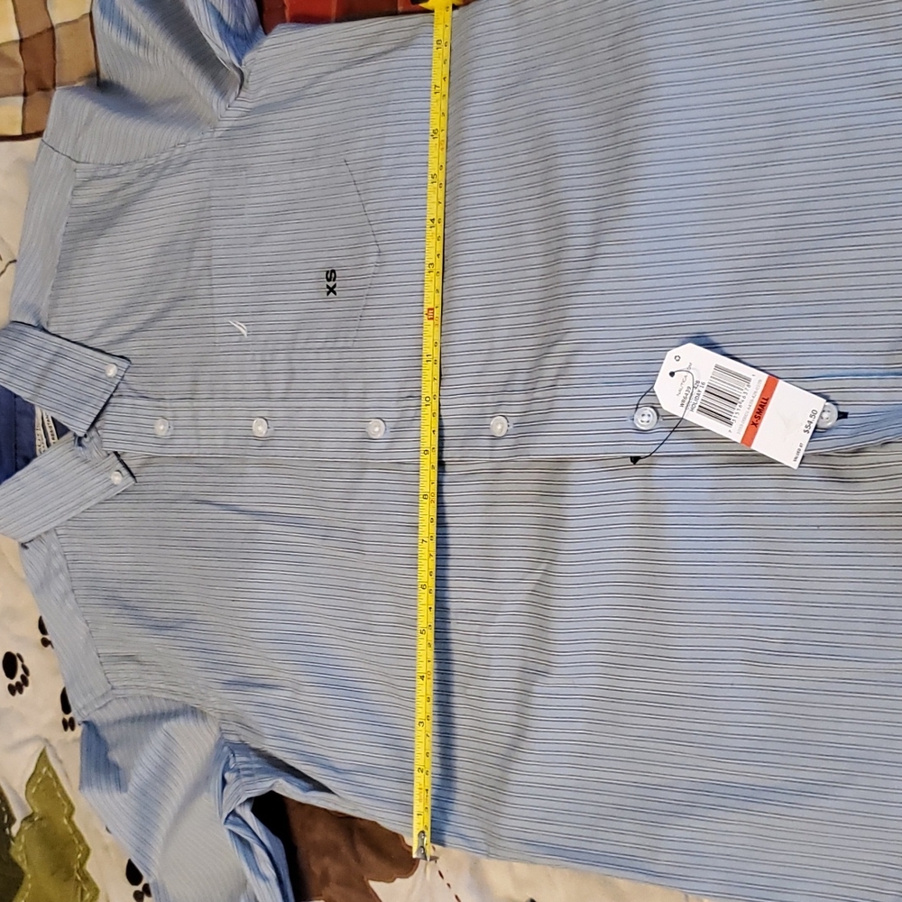 NWT! Nautica classic fit striped long sleeve dress shirt - Picture 12 of 13